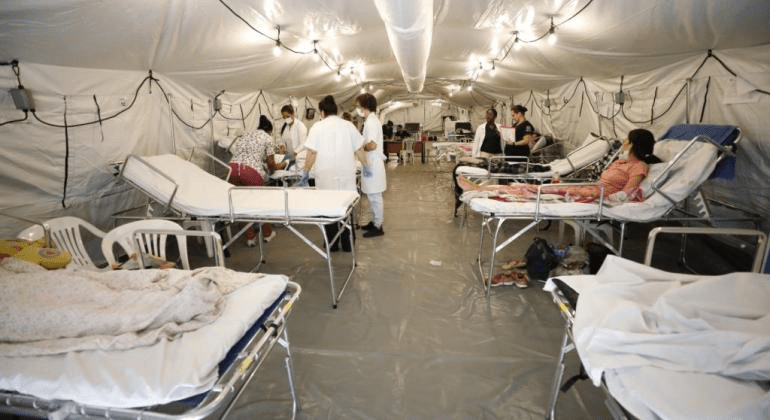Hospital de Campanha Contra a Dengue Presta Atendimento a Mais de 90 Pessoas no Fim de Semana