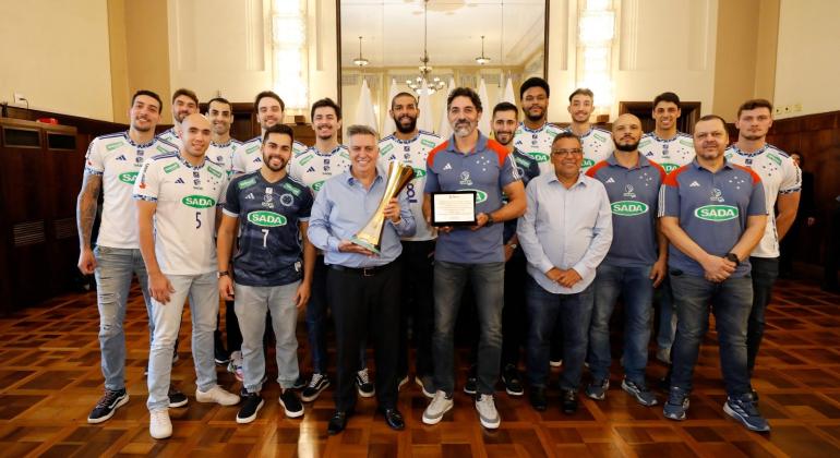 Prefeitura de Belo Horizonte homenageia Sada Cruzeiro pelo título da Superliga Masculina de Vôlei