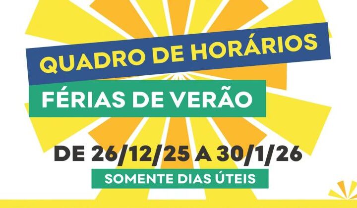 Ônibus vão circular com quadro de horário de férias a partir desta sexta-feira (26)