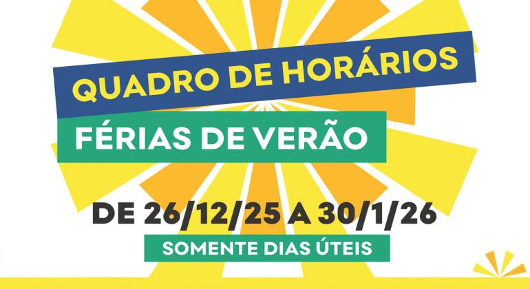 Ônibus vão circular com quadro de horário de férias a partir desta sexta-feira (26)