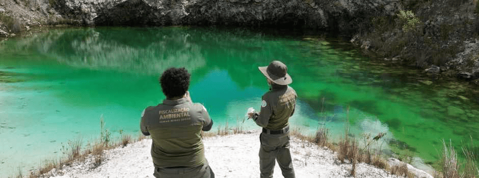 Fiscalização ambiental inspeciona áreas de mineração abandonadas no Jequitinhonha